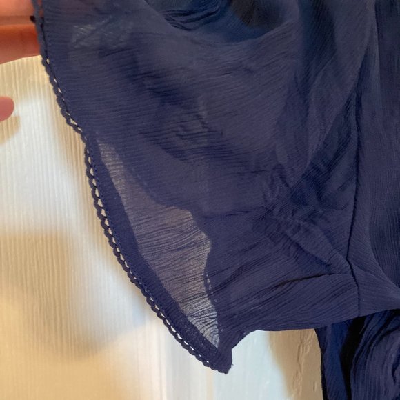 Esprit Navy Sheer Top - new with tag - Picture 6 of 7